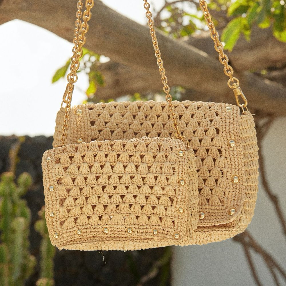 Bags and totes - Nina raffia mini bag - SANABAY PARIS