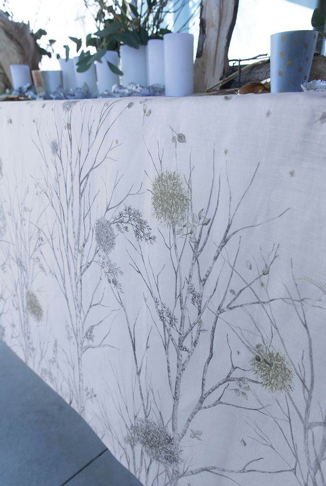 Table linen - OVNI - Printed linen tablecloth - ALEXANDRE TURPAULT