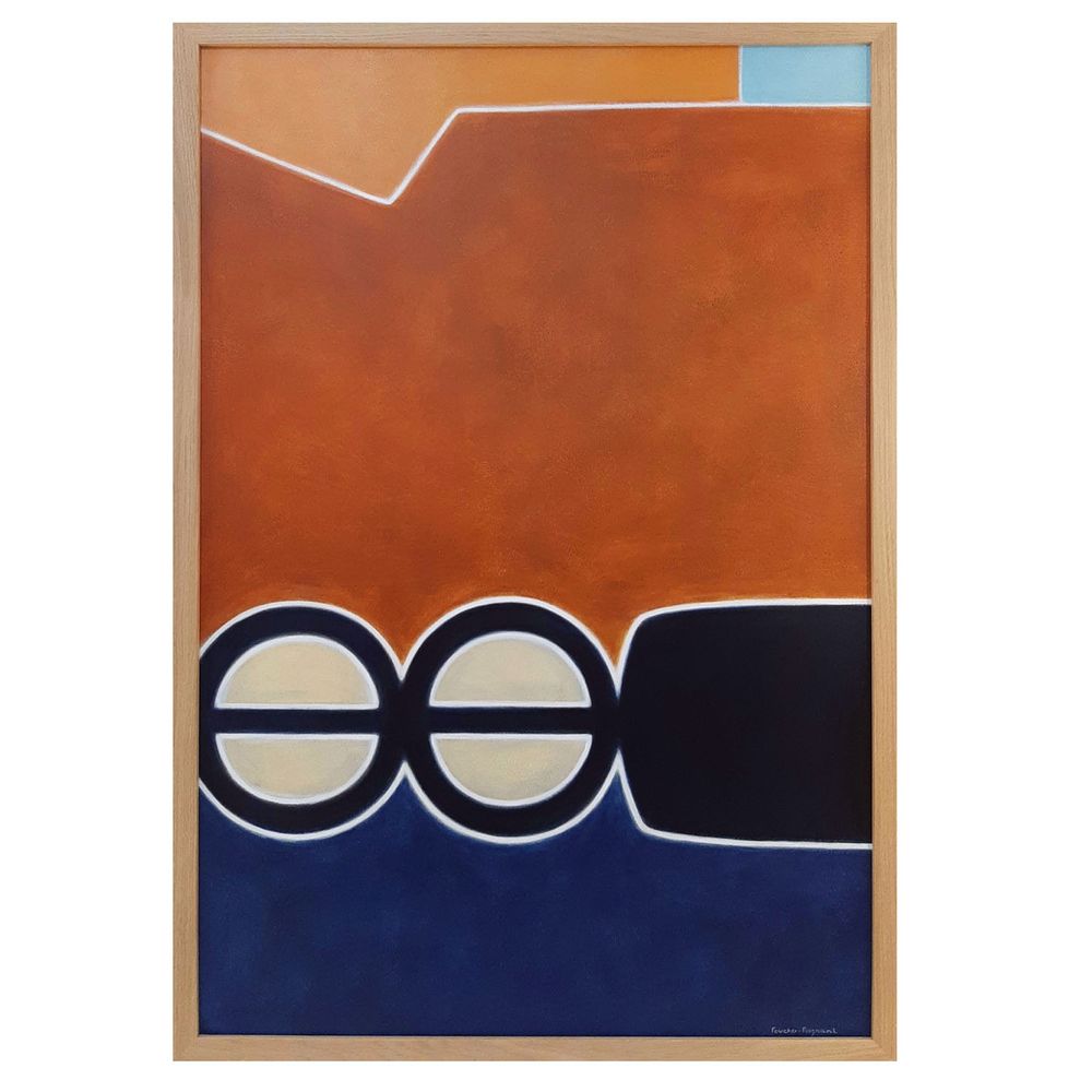 Pièces uniques - Acrylique sur papier 75 cm x 110 cm encadrée - FOUCHER-POIGNANT