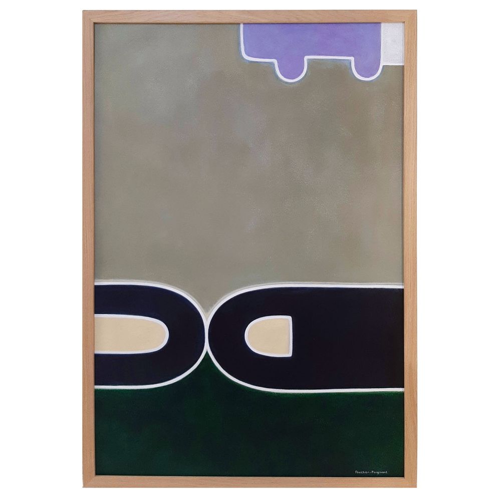 Pièces uniques - Acrylique sur papier 75 cm x 110 cm encadrée - FOUCHER-POIGNANT