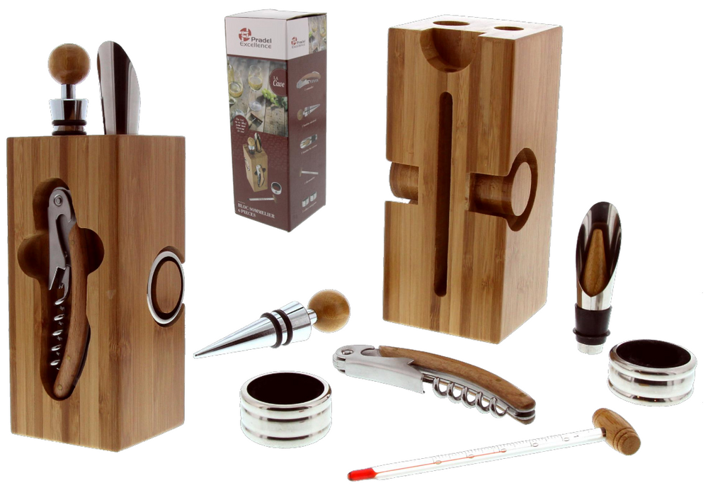 Accessoires pour le vin - LA CAVE - BLOC SOMMELIER EN BAMBOU - PRADEL EXCELLENCE & ALBERT DE THIERS - JODAS