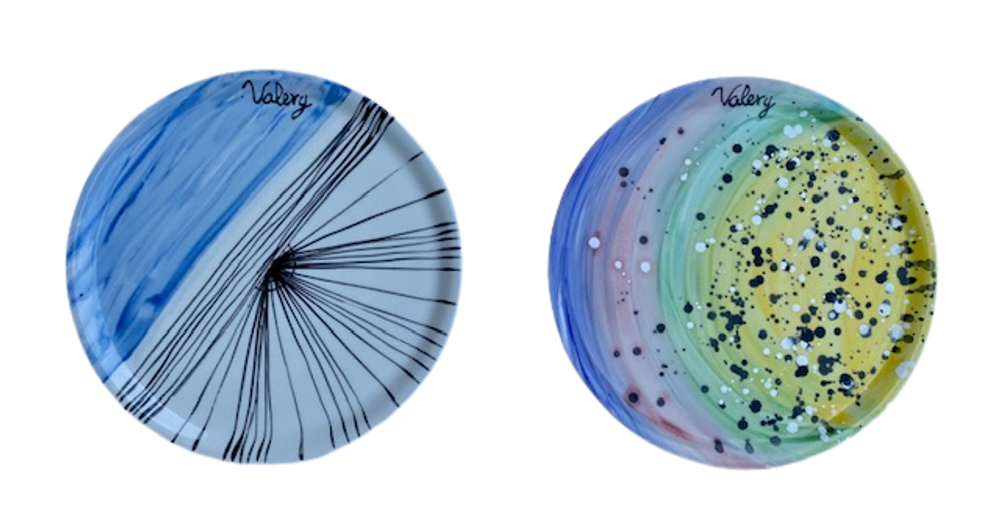 Objets personnalisables - assiettes à pizza de 33 cm en porcelaine peinte à la main, personnalisables avec le nom du restaurant - CERASELLA CERAMICHE