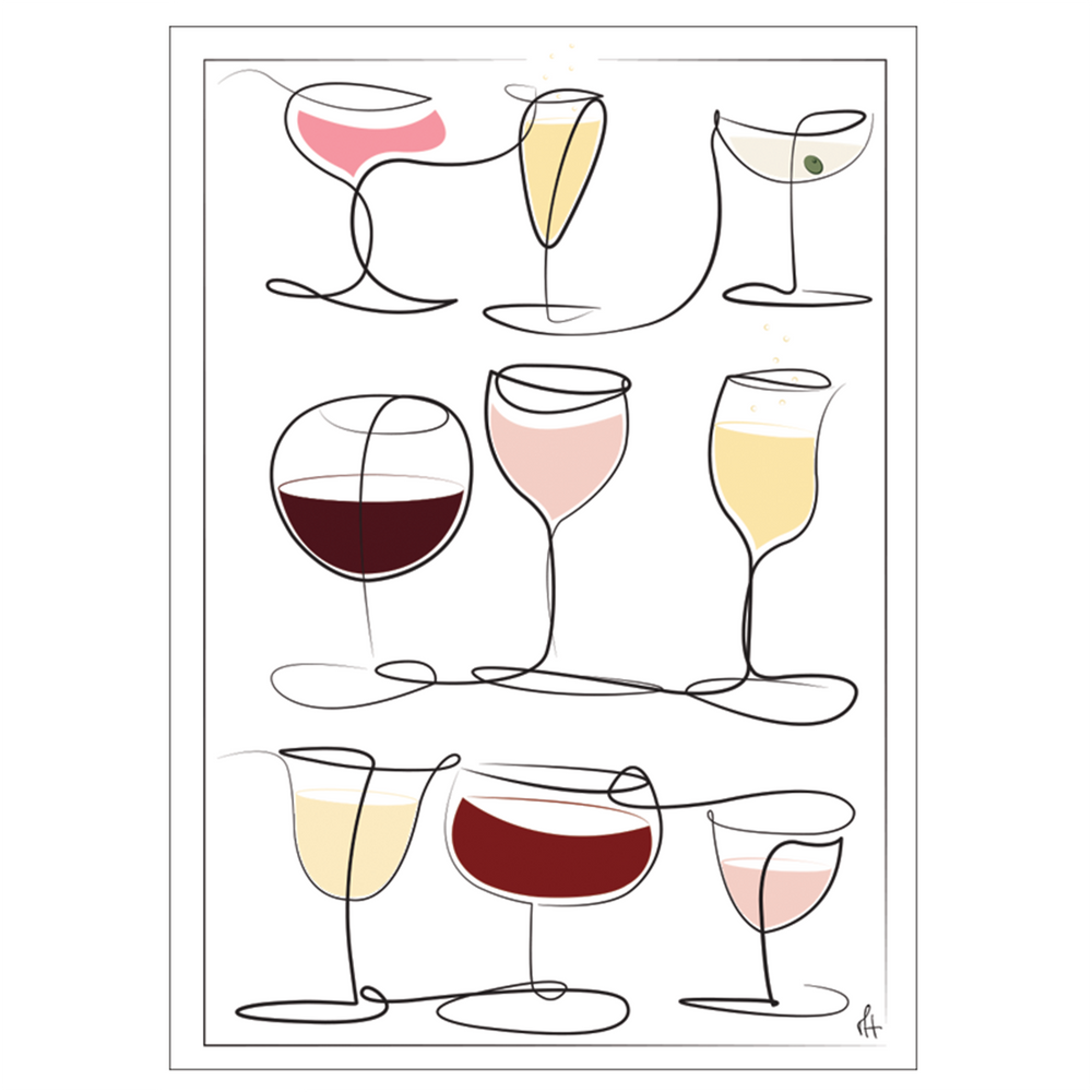 Poster - Wine and Drinks / Coffee Cups Art Prints - METTEHANDBERG ART PRINTS