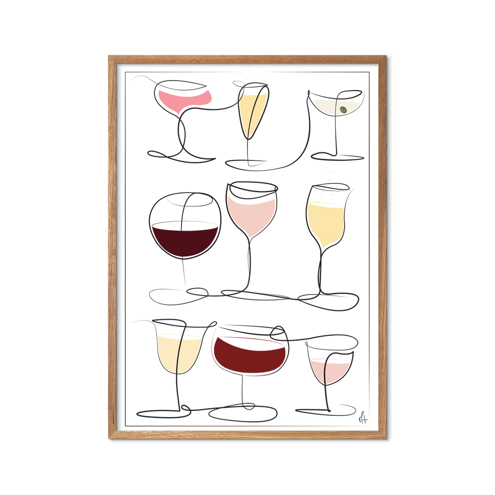 Poster - Wine and Drinks / Coffee Cups Art Prints - METTEHANDBERG ART PRINTS