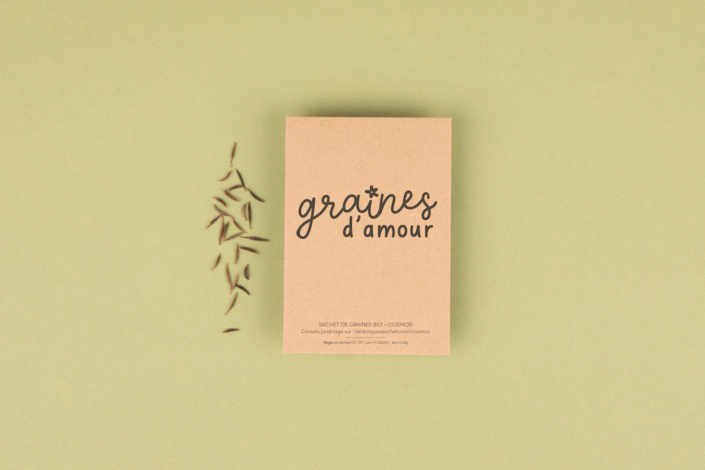 Carterie - Graines d'amour - Sachets de graines à offrir - LA FABRIQUE À SACHETS