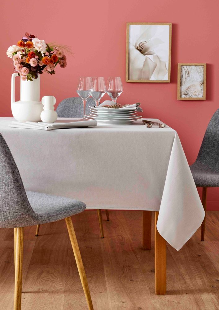 Linge de table textile - Cambrai Tourterelle / Nappe et serviette - COUCKE