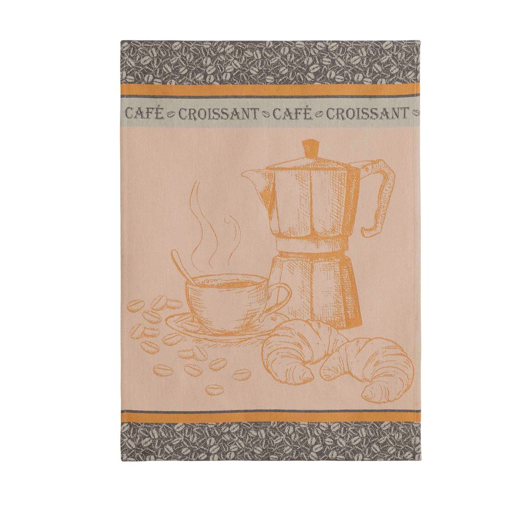 Torchons textile - Café/Croissant / Torchon jacquard - COUCKE