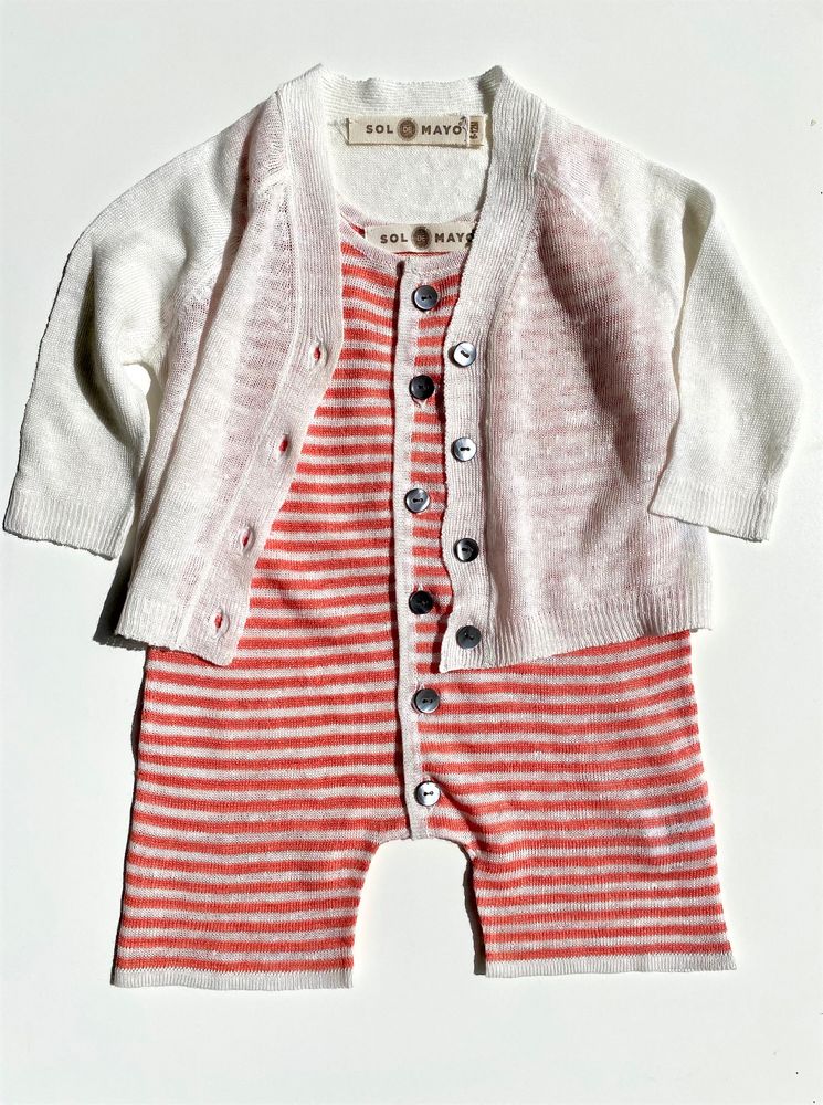 Children's fashion - ELIN. 100% linen collection. Knitwear - SOL DE MAYO