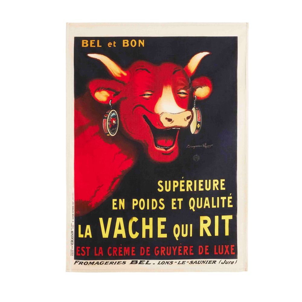 Tea towel - La Vache qui Rit - Bel et Bon / Tea towel - COUCKE