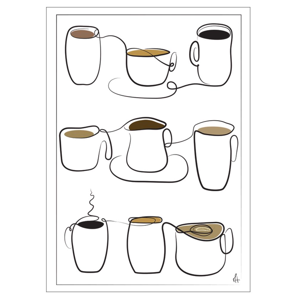 Poster - Wine and Drinks / Coffee Cups Art Prints - METTEHANDBERG ART PRINTS