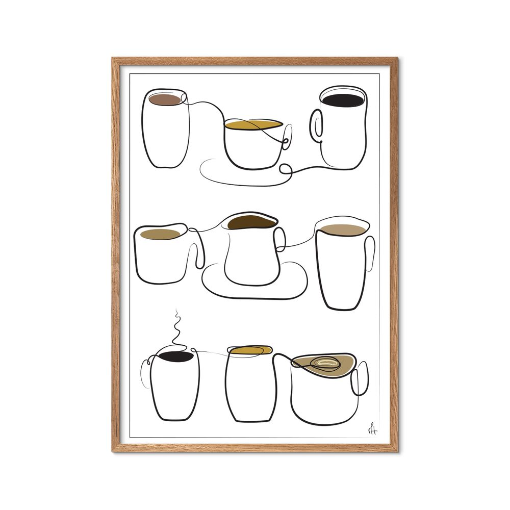 Poster - Wine and Drinks / Coffee Cups Art Prints - METTEHANDBERG ART PRINTS