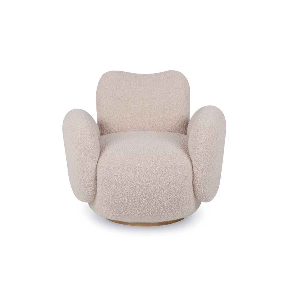 Fauteuils - Fauteuil Greenapple, Fauteuil Conchula, Bouclé Rose - GREENAPPLE DESIGN INTERIORS