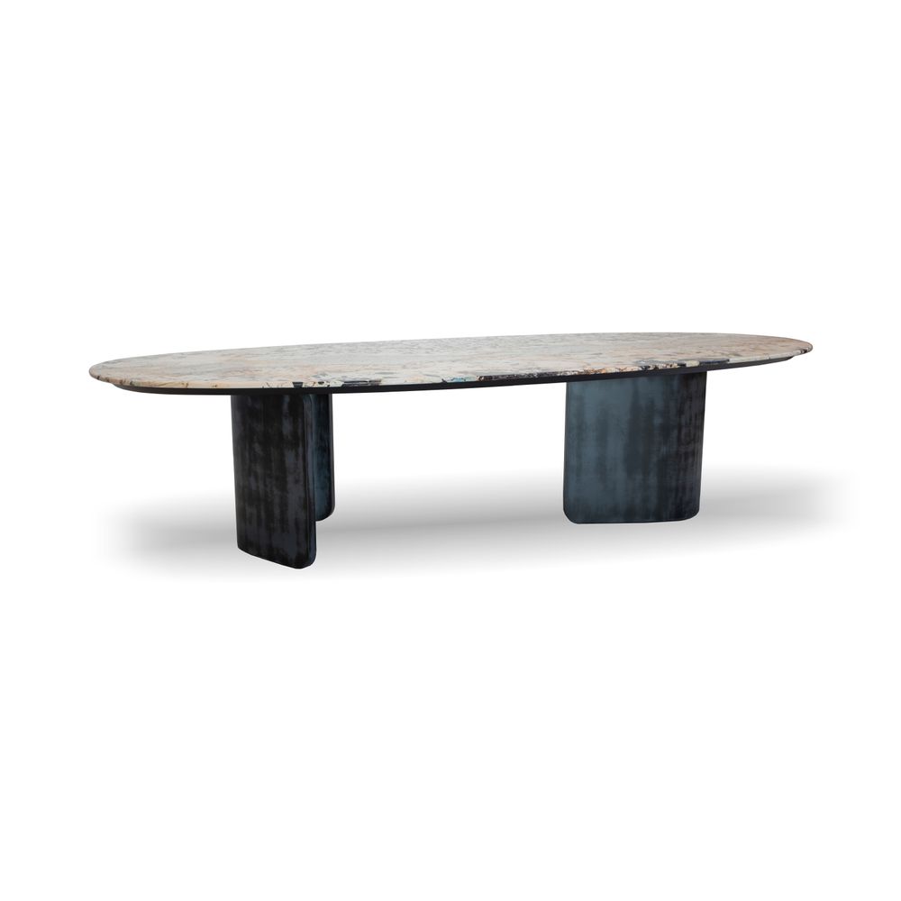 Tables Salle à Manger - Table de Salle à Manger Moderne Armona, Granit de Patagonie, Fabriquée à la Main par Greenapple - GREENAPPLE DESIGN INTERIORS