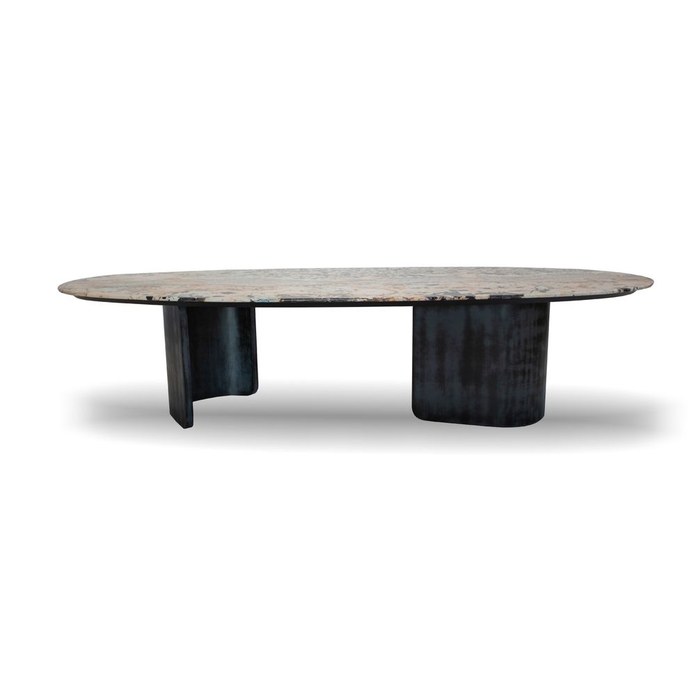 Tables Salle à Manger - Table de Salle à Manger Moderne Armona, Granit de Patagonie, Fabriquée à la Main par Greenapple - GREENAPPLE DESIGN INTERIORS