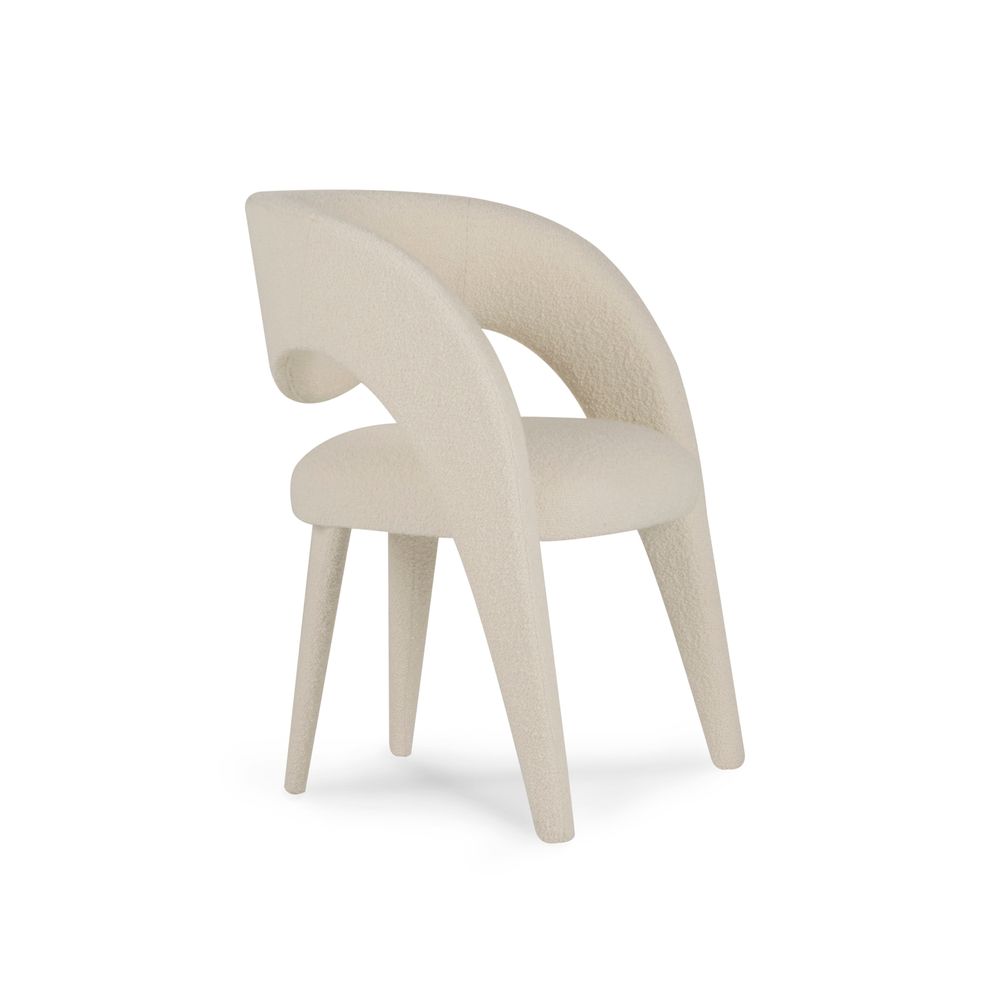 Chairs - Modern Laurence Dining Chairs, Dedar Bouclé, Handmade in Portugal by Greenapple - GREENAPPLE DESIGN INTERIORS