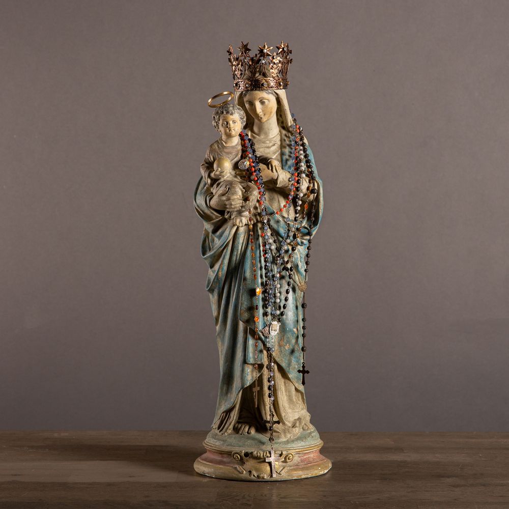 Objets de décoration - Vierge à L'Enfant couronnée - ATELIERS C&S DAVOY