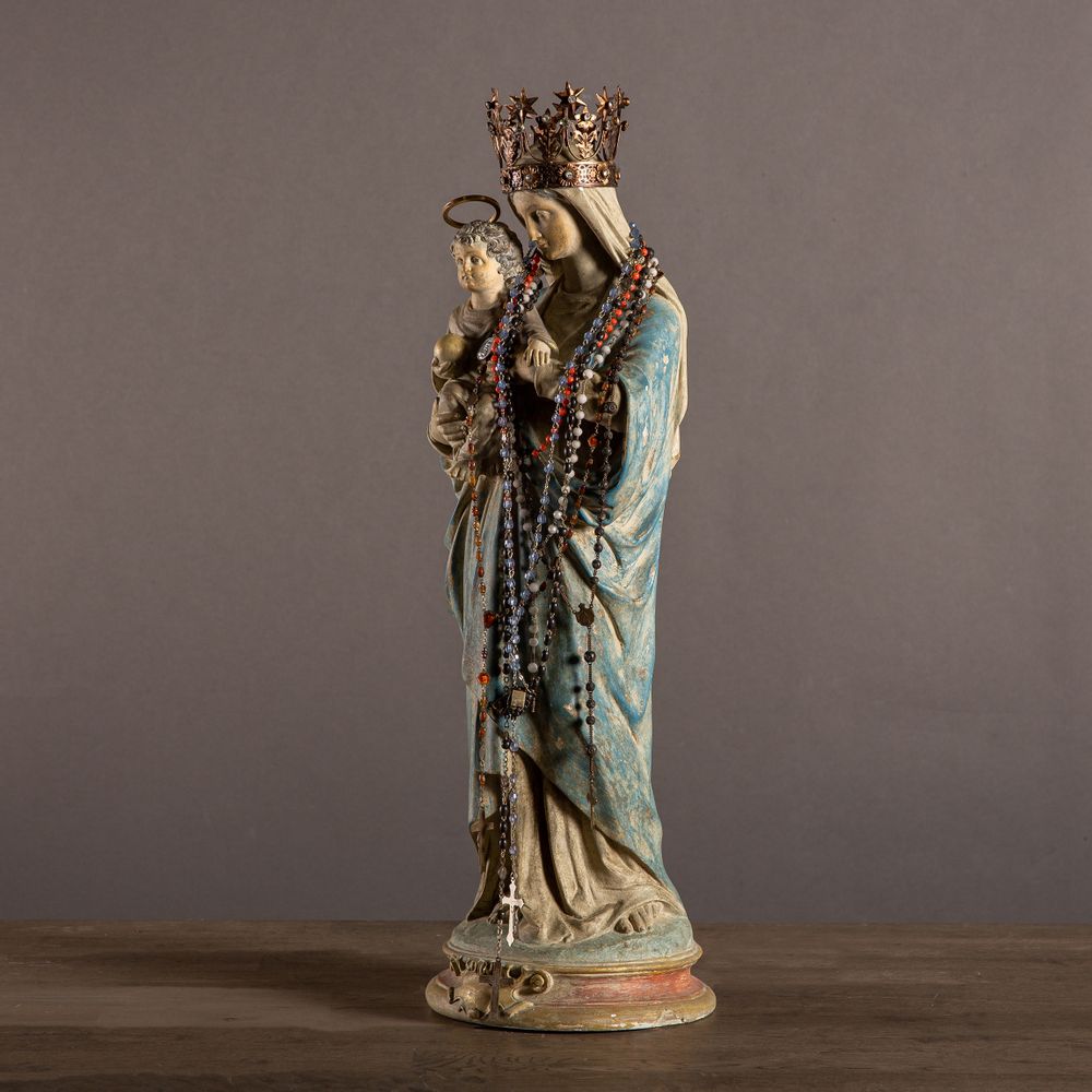 Objets de décoration - Vierge à L'Enfant couronnée - ATELIERS C&S DAVOY