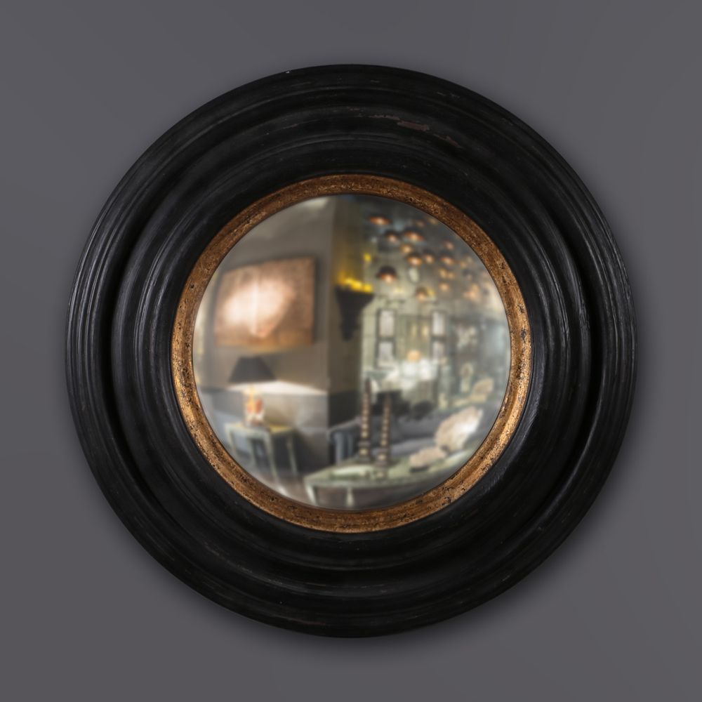 Paintings - Set of 3 Round Convex Mirrors Framed - ATELIERS C&S DAVOY