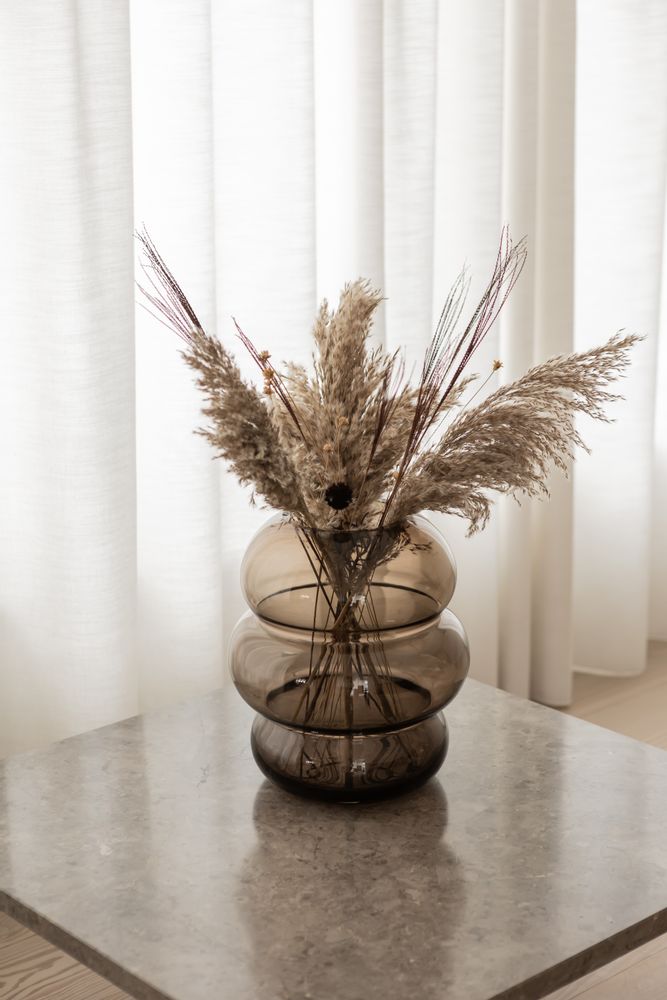 Vases - SOFT SHAPE glass vase smoke - NOVOFORM