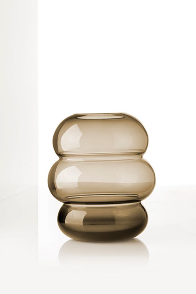 Vases - SOFT SHAPE glass vase smoke - NOVOFORM
