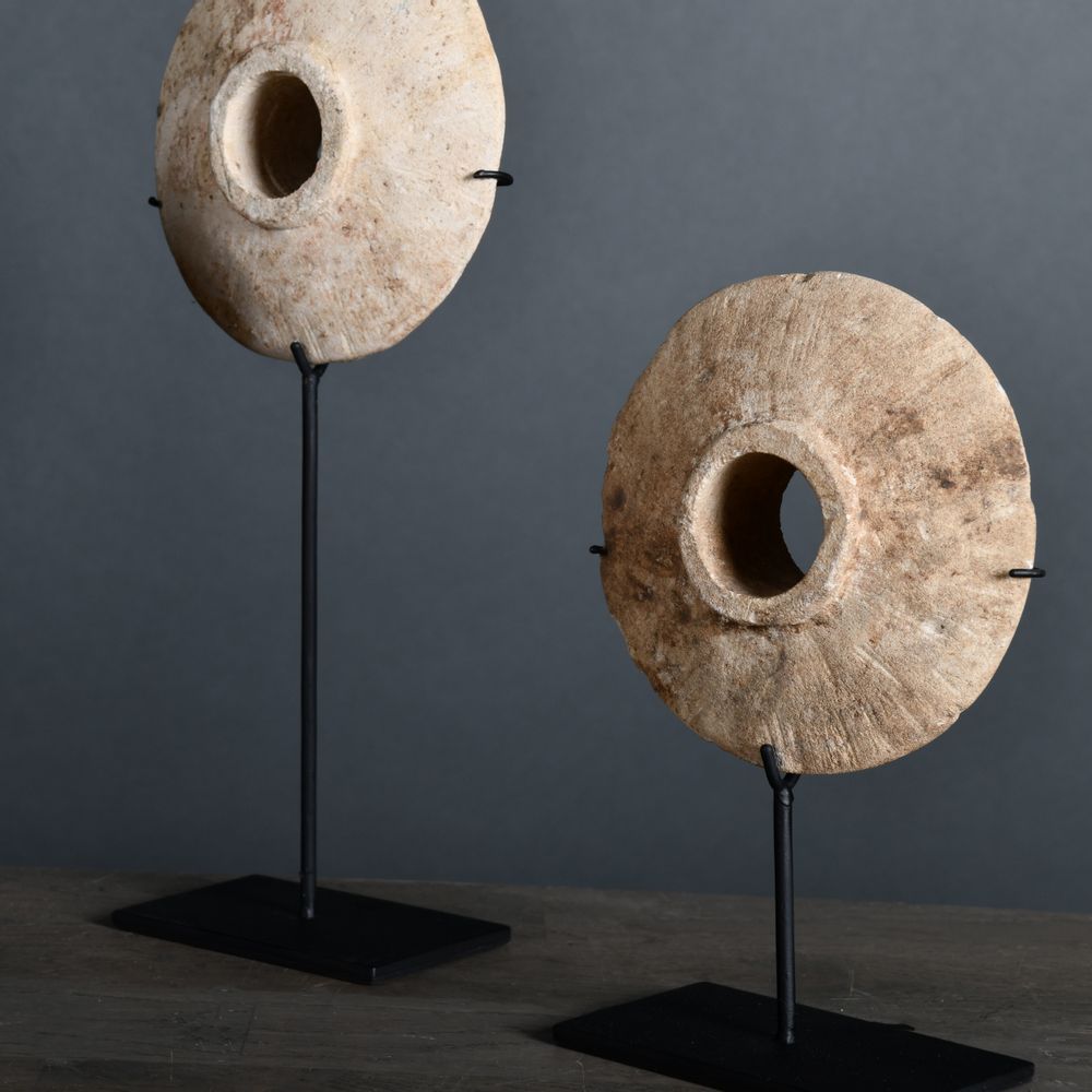 Decorative objects - Set of 3 small Stone Discs - ATELIERS C&S DAVOY