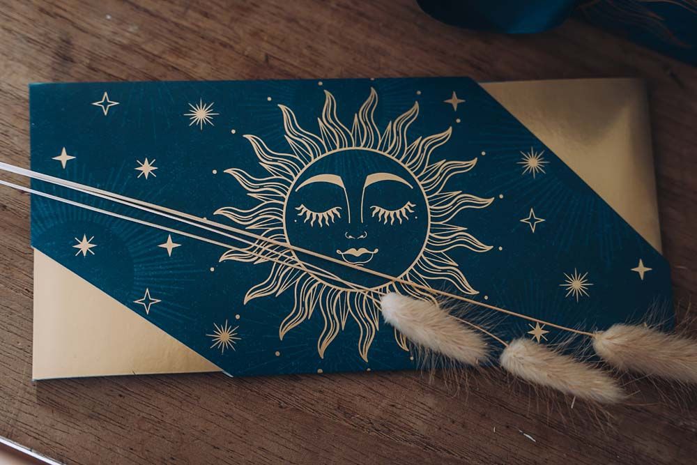Carterie - enveloppe cadeau - golden sun - ARTEBENE