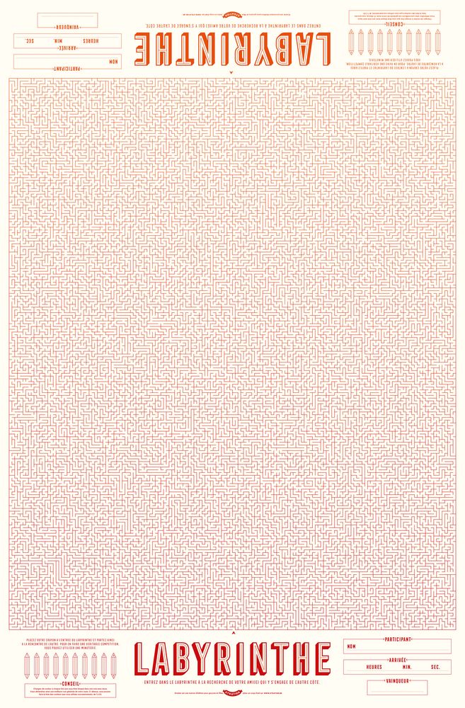 Affiches - Stratier Affiche De Jeu XL: LABYRINTHE - STRATIER