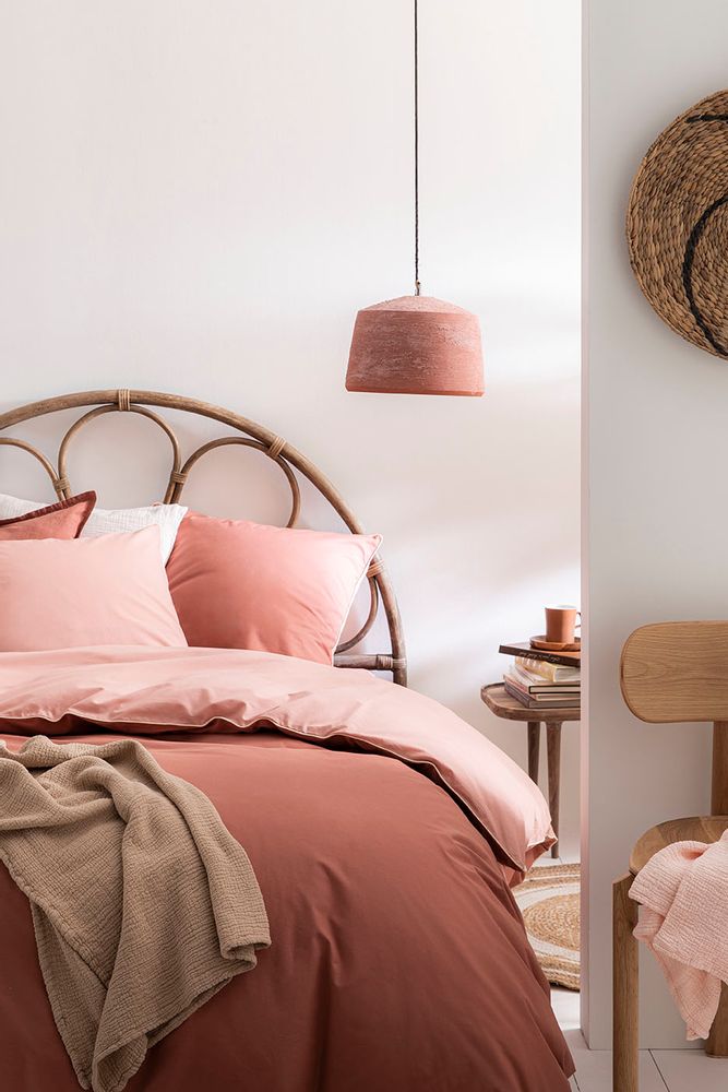 Bed linens - Bons Jours Terracotta / Poudre - Duvet Set - ESSIX