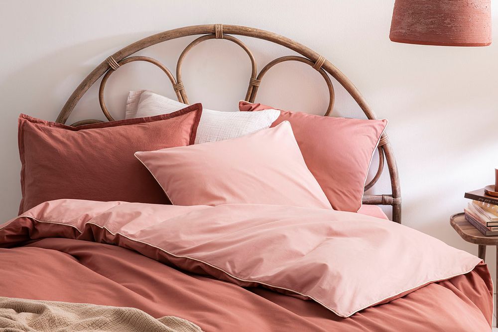 Bed linens - Bons Jours Terracotta / Poudre - Duvet Set - ESSIX