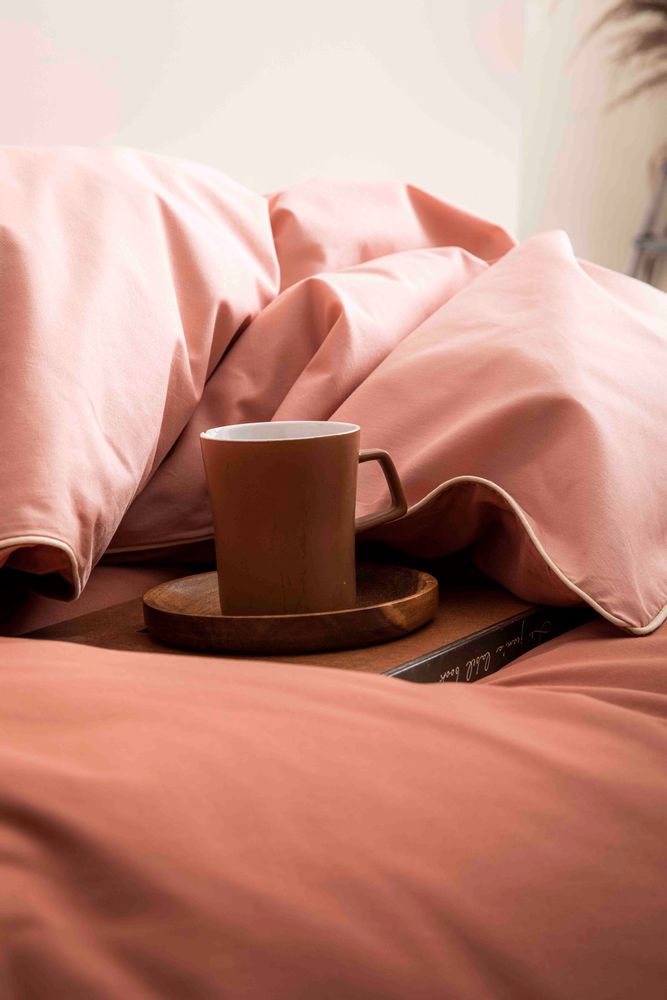 Bed linens - Bons Jours Terracotta / Poudre - Duvet Set - ESSIX