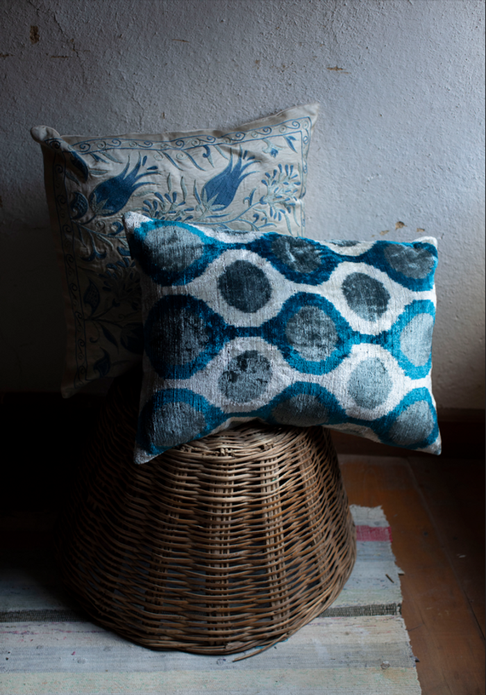 Coussins - COUSSIN IKAT (velour/soie COTON) - NADIA DAFRI PARIS
