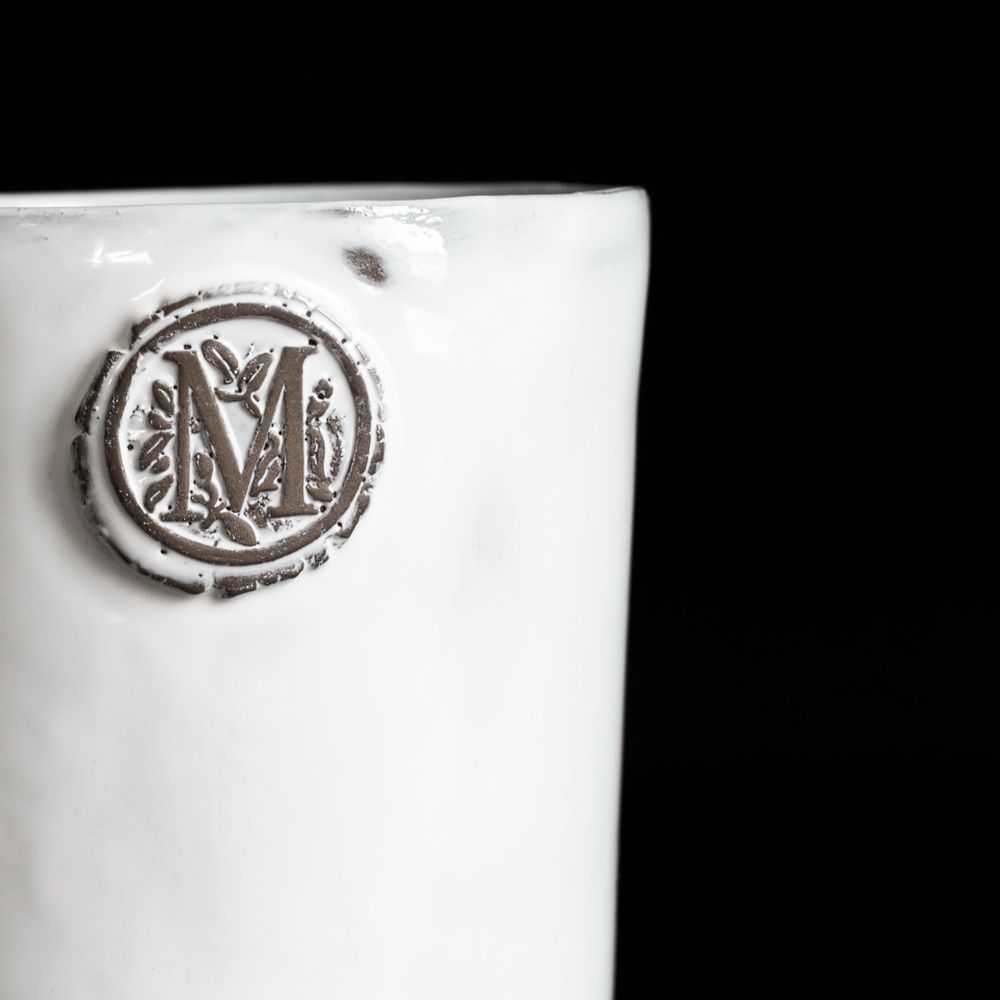 Ceramic - Letter seal mug - White ceramic letter cup - CARRON PARIS