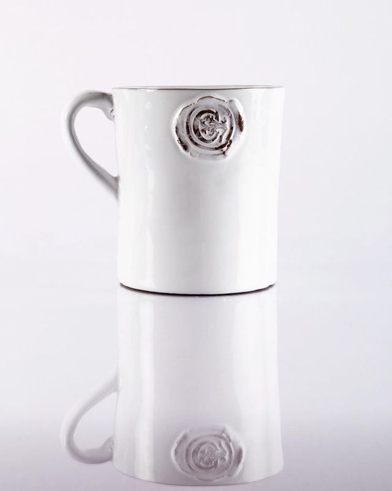 Ceramic - Letter seal mug - White ceramic letter cup - CARRON PARIS