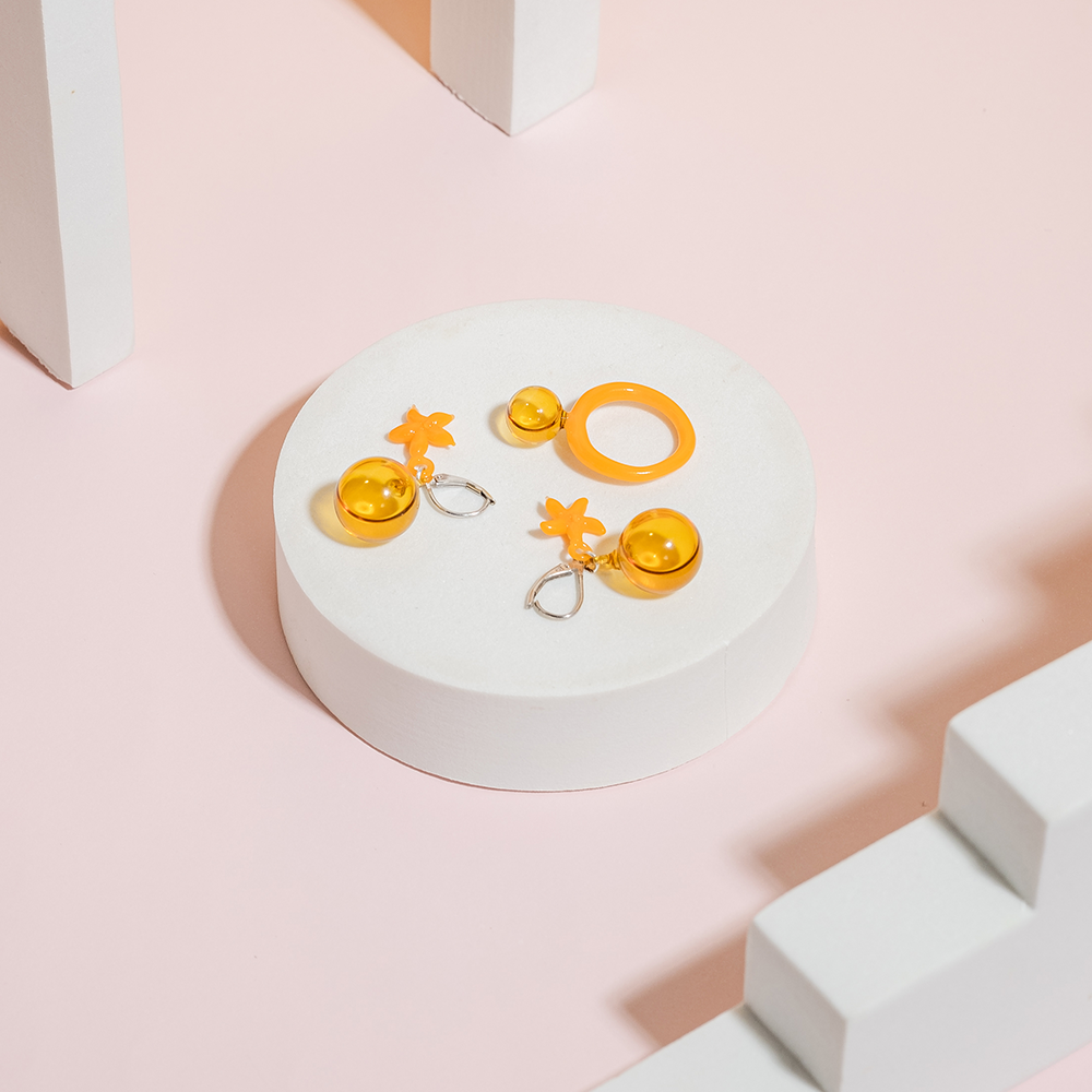Jewelry - Mandarina tiny ring orange - LAJEWEL