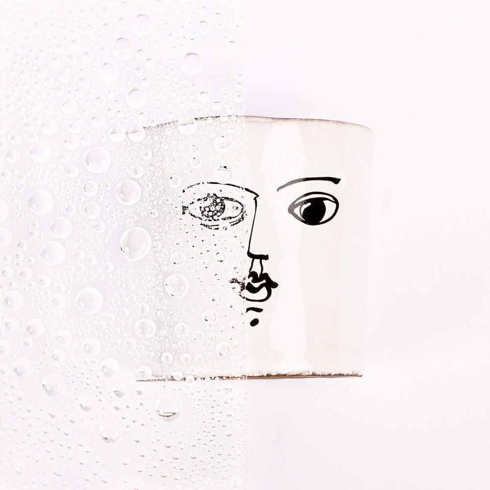 Céramique - Mug Illustré en céramique blanche - CARRON PARIS