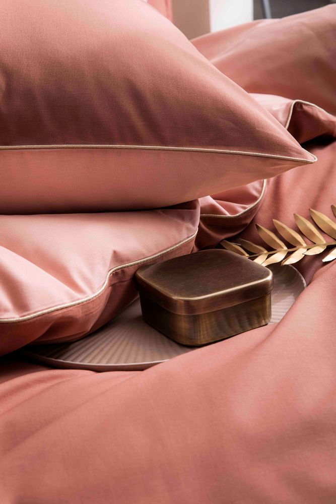 Bed linens - Bons Jours Terracotta / Poudre - Duvet Set - ESSIX