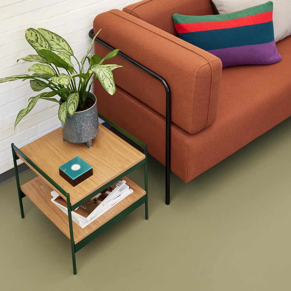 Coffee tables - Jaunty Side Table Green/Natural - HÜBSCH