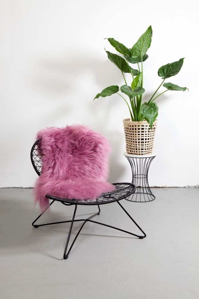 Couettes et oreillers - DYRESKINN® Peau de mouton islandais rose foncé 90-100 cm - DYRESKINN
