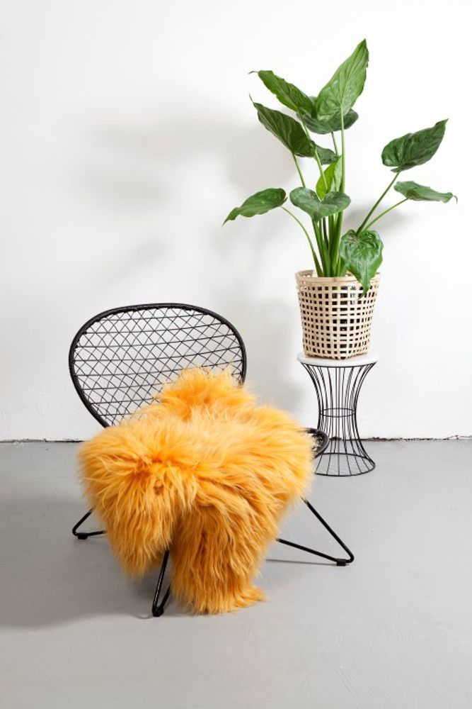 Comforters and pillows - DYRESKINN® Icelandic Sheepskin Yellow 90-100cm - DYRESKINN