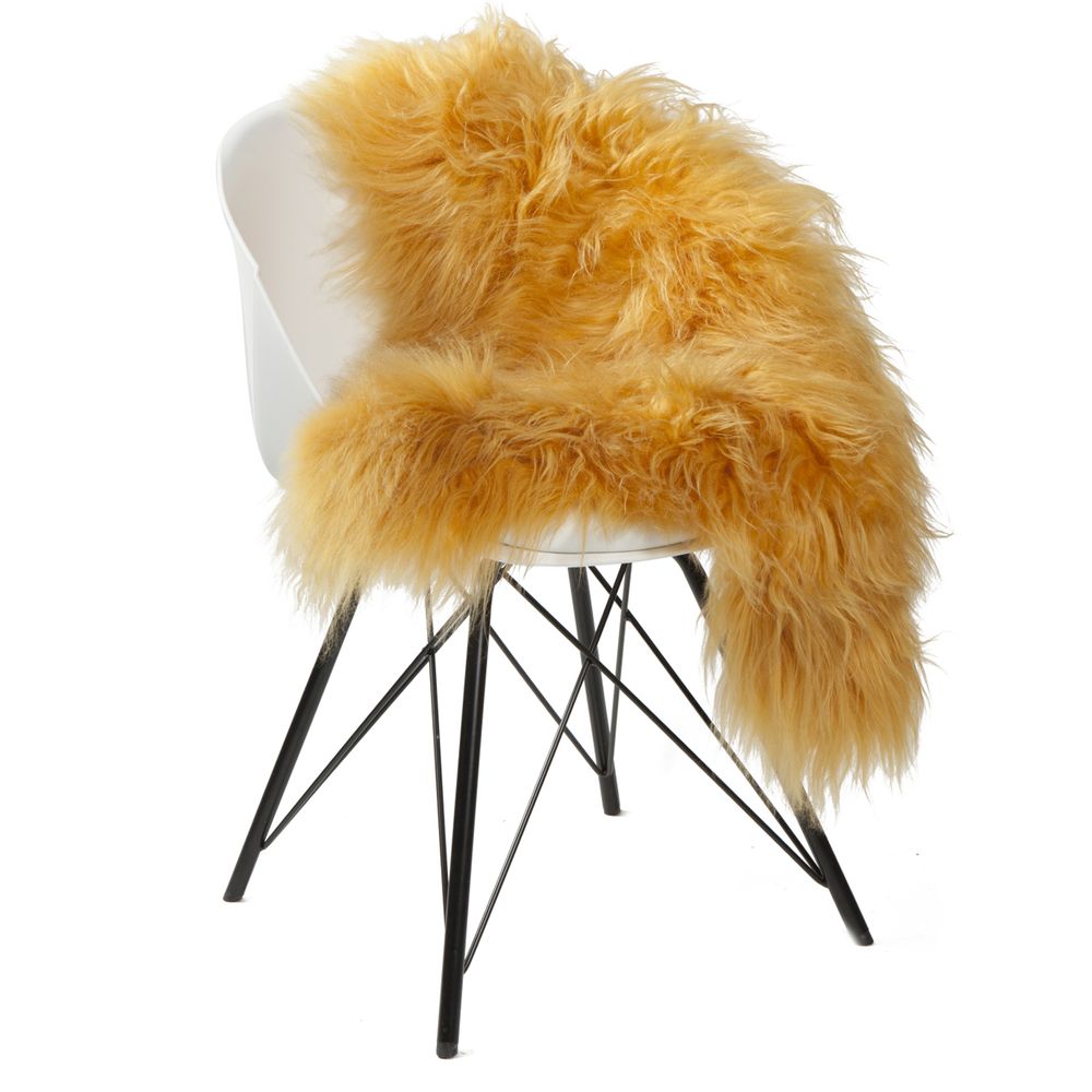 Comforters and pillows - DYRESKINN® Icelandic Sheepskin Yellow 90-100cm - DYRESKINN
