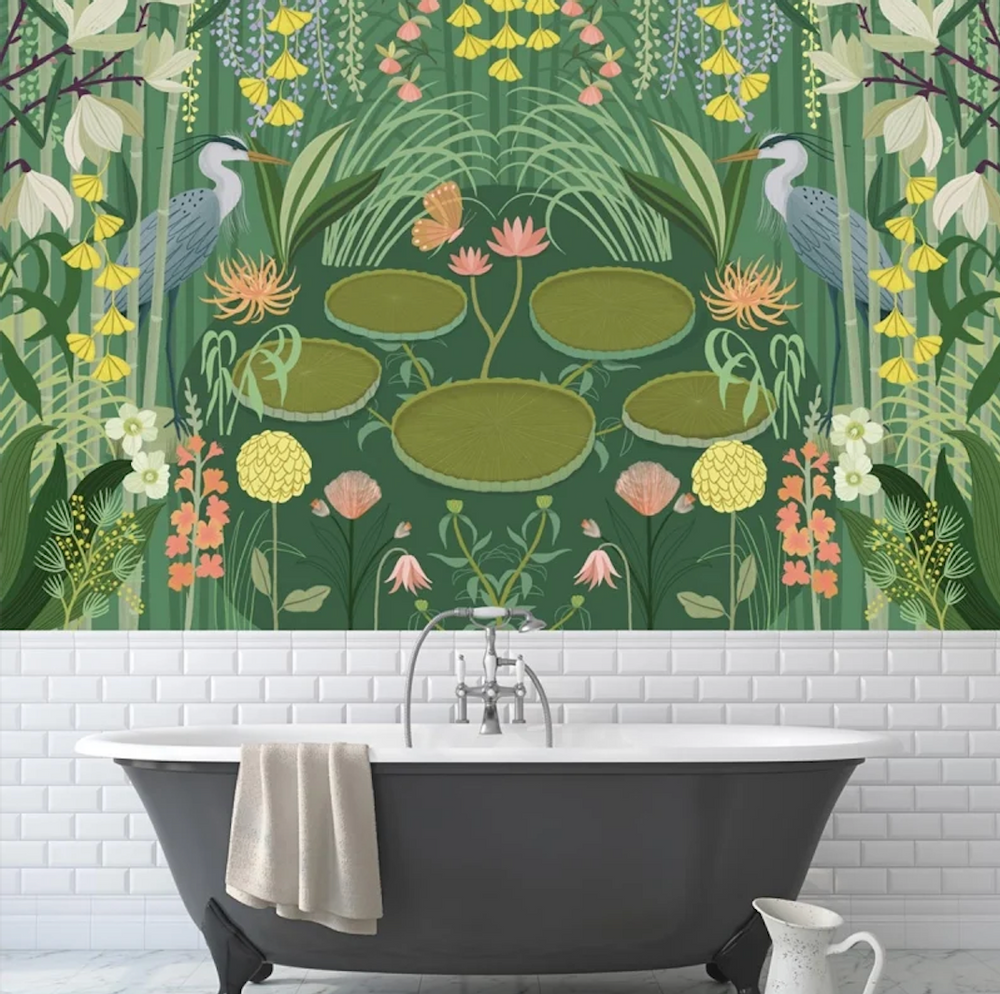 Papiers peints - Panneau Jardin d'Eau - ETOFFE.COM