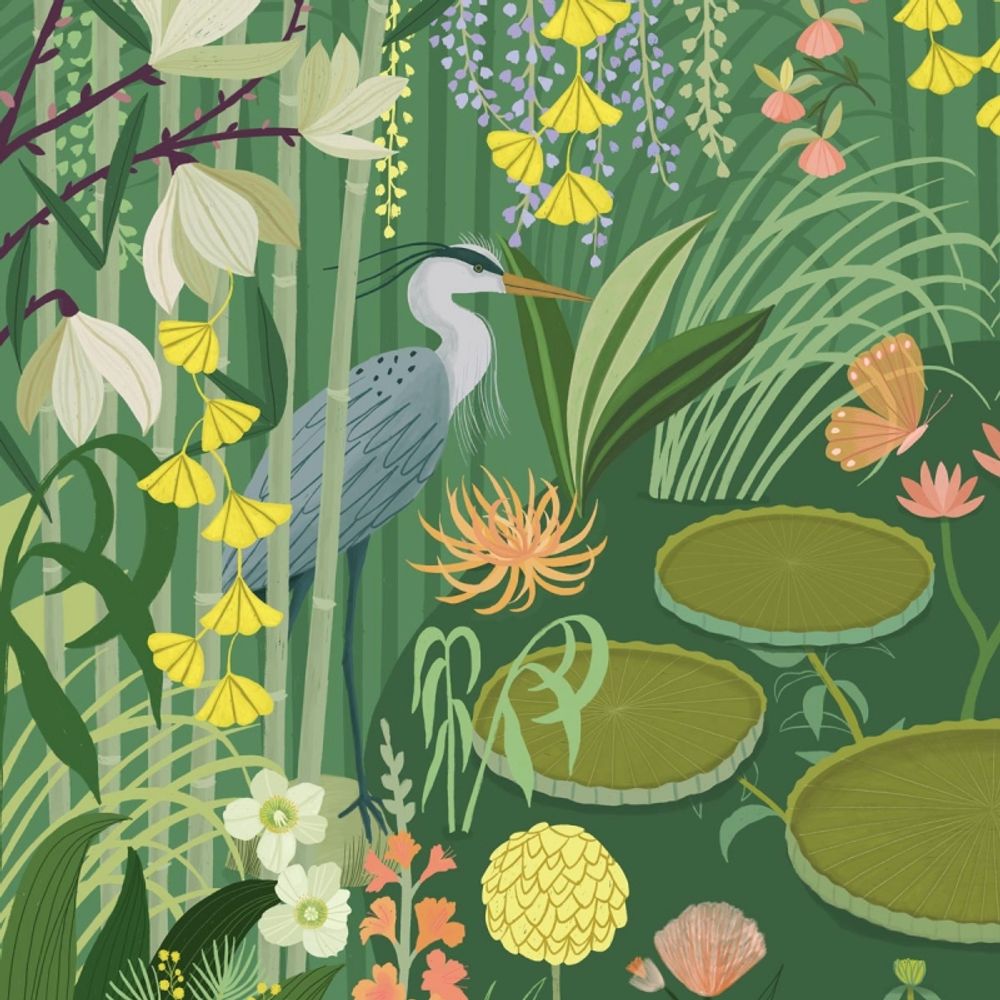 Papiers peints - Panneau Jardin d'Eau - ETOFFE.COM