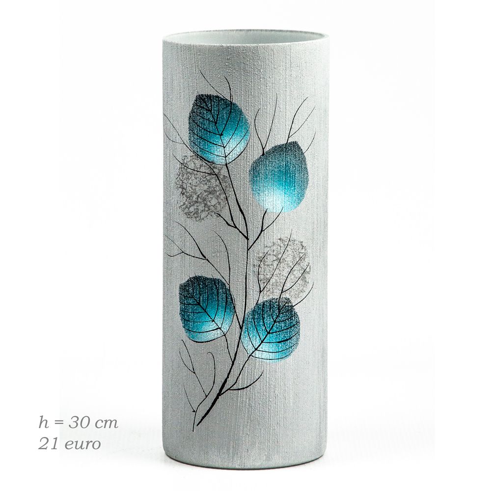 Vases - Art decorated glass cylinder vase for flowers - 7ART SP. Z O.O.