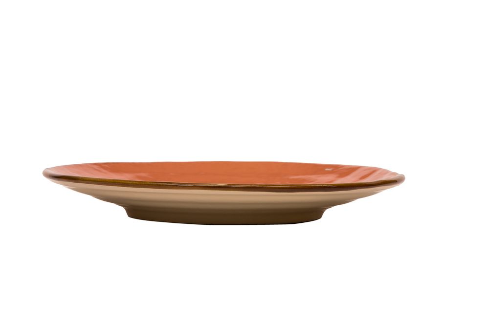 Platter and bowls - Mediterraneo  Collection - Orange Color - Tableware - Flat Plate - Soup Plate - Dessert Plate - PUEBCO