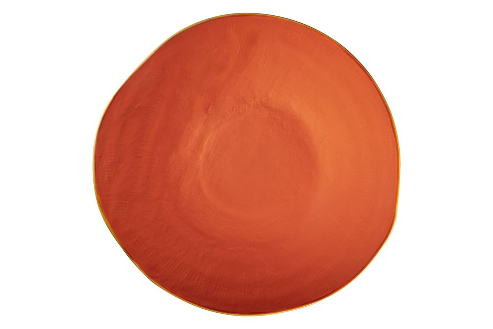 Platter and bowls - Mediterraneo  Collection - Orange Color - Tableware - Flat Plate - Soup Plate - Dessert Plate - PUEBCO