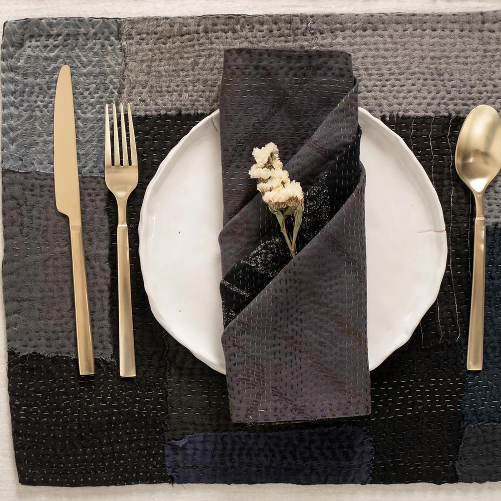 Linge de table textile - Set de table Kantha Vintage Paysage - MAISON MIEKO