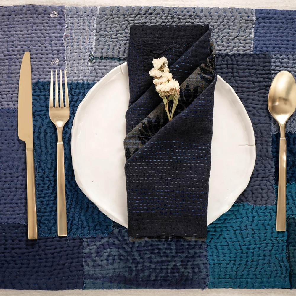 Linge de table textile - Set de table Kantha Vintage Paysage - MAISON MIEKO