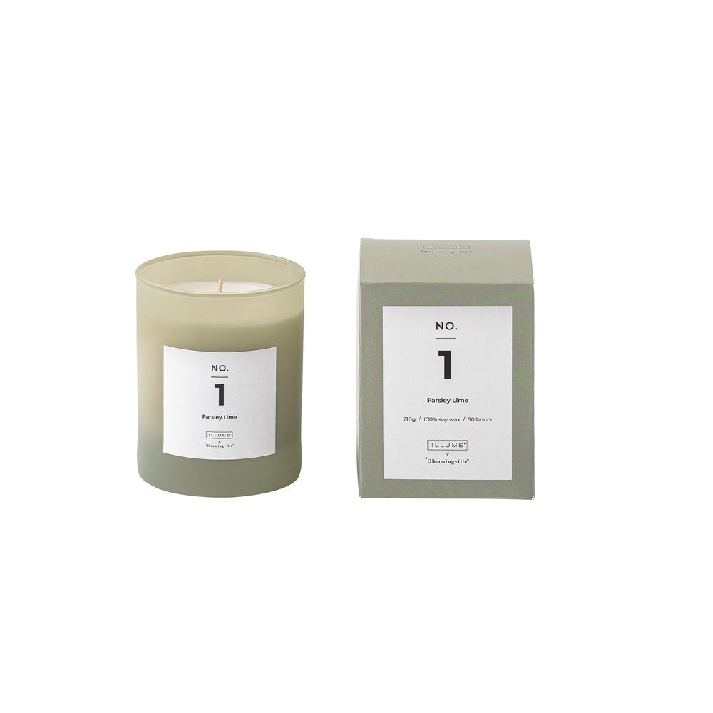 Candles - NO. 1 - Parsley Lime Scented Candle, Natural wax - ILLUME X BLOOMINGVILLE