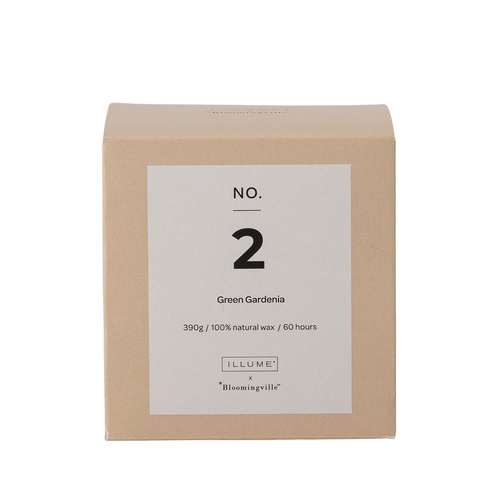 Candles - NO. 2 - Green Gardenia Scented Candle, Natural wax - ILLUME X BLOOMINGVILLE