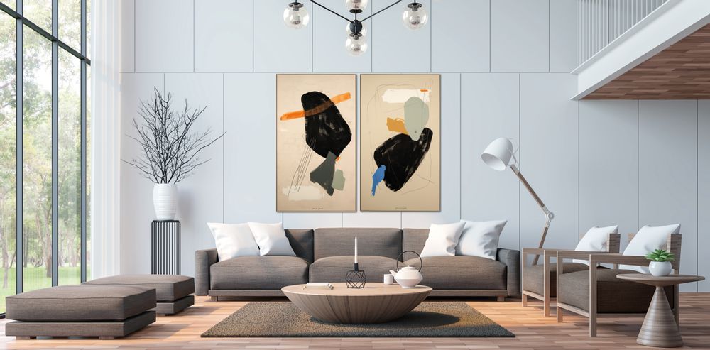 Paintings - VEGA III & IV PAINTINGS - NOVOCUADRO ART COMPANY
